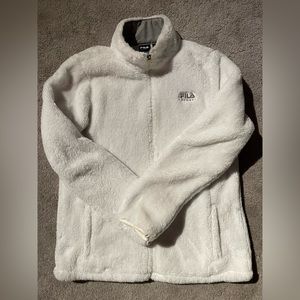 Womens Fila White Sherpa XL